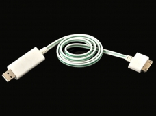 Blue LED Light charger Sync Cable for iPhone 4 4s iPod Touch